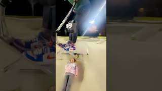 Disaster at skate park Huge Trick fail a kid almost killed fail tesla MrBeast [upl. by Lecia]