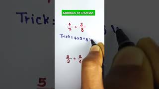 Addition of fractions viralshort maths viralvideo shorts shortvideo youtubeshorts [upl. by Euqcaj]