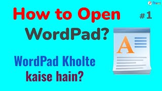 How to Open WordPad [upl. by Repinuj]