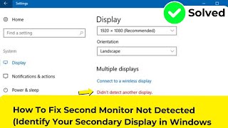 How To Fix Second Monitor Not Detected Identify Your Secondary Display in Windows 11 [upl. by Einittirb]