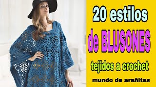 20 estilos de BLUSONES tejidos a crochet temporada de VERANO [upl. by Foss]