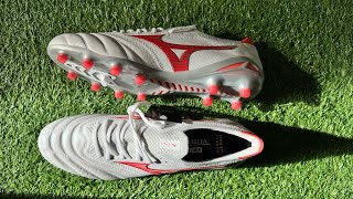 UNBOXING MIZUNO MORELIA NEO IV BETA JAPAN WHITE RADIANT RED HOT CORAL 4K [upl. by Mani]