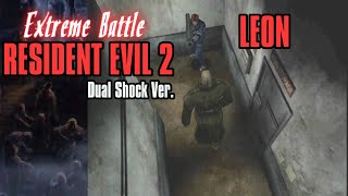 Resident Evil 2 PS1 Extreme Battle Leon Gameplay [upl. by Katya]