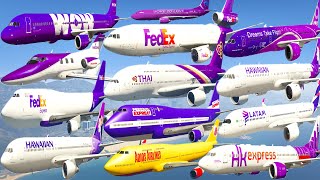 GTA V Best Every Purple Airplanes Best Extreme Longer Crash and Fail Compilation [upl. by Humble]