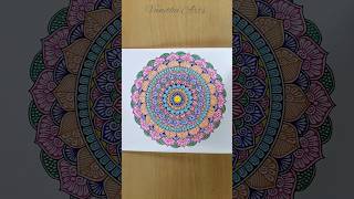 Color Mandala Art  satisfying creative colorful mandalaart shorts art drawing vanithaarts [upl. by Aikar695]