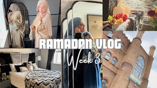 Ramadan Vlog  Ramadan Week 3 Grocery Shop Suhoor Eid Outfit TryOn Jummah [upl. by Kwei]