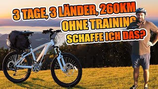 3 Tage 3 Länder 260km ohne Training schaffe ich das Mit dem Fahrrad um den Bodensee [upl. by Greggory]