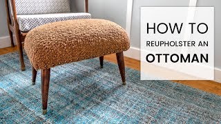 How to Reupholster an Ottoman [upl. by Slocum541]