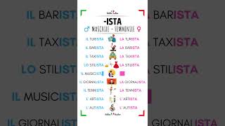 🇮🇹Italian Grammar for Beginners  🚹 vs 🚺  Nomi in ISTA shorts italianlessons [upl. by Winfield]