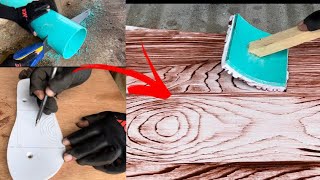 Simple Wood graining tool from slipper [upl. by Oler]