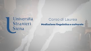 Cdl Mediazione linguistica e culturale [upl. by Eizzil898]