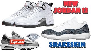 AIR JORDAN 12 WHITE GREY RED 2019 JORDAN 11 LOW NAVY SNAKESKIN NIKE SB JORDAN 1 PACK AND MORE [upl. by Yrehc]