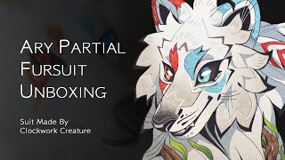 Arys Unboxing  Suitup  Realistic Fursuit by Clockwork Creature [upl. by Irahk]