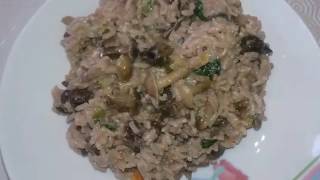 How To Make Brown Rice with Mushroom Italian Risotto [upl. by Eyk]