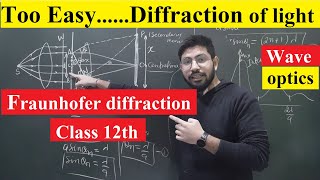 Fraunhofer Diffraction of light class 12th physics  Abhishek sahu [upl. by Horick957]