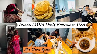 New Puja Mandir in my Miami ApartmentIKEA Finds⭐️Aloo Chana Recipe Indian MOM daily Routine in 🇺🇸 [upl. by Nerissa]