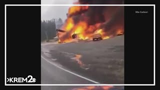 Gas station explodes in Cardiff Idaho [upl. by Aitsirk]