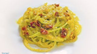 Spaghetti alla Carbonara  Ricetta Crudista Raw di CBE [upl. by Lalad623]