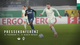 SC Paderborn  SV Werder Bremen 01  Pressekonferenz  DFBPokal [upl. by Legin145]