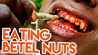 EATING BETEL NUTS  ADDICTIVE PLANT IN INDONESIA  TRAVEL VLOG [upl. by Engis]