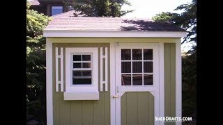 8x8 Wooden Tool Storage Shed Plans Blueprints For Creating A Timber Shed [upl. by Waterer]