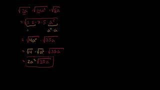 Einfalda stæður undir feningsrót  Algebra I  Khan Academy [upl. by Nnylrahc]