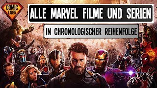 Alle MARVEL FILME und SERIEN in chronologischer Reihenfolge  offizielle MCU Timeline onsXreen [upl. by Blakelee]