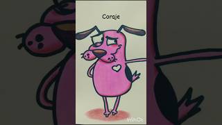 Coraje el perro cobarde drawing coraje cartoonnetwork cartoon illustration [upl. by Nyliahs25]