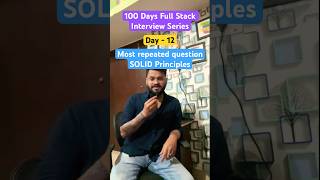 day12  Full Stack interview series  What are Solid Principles shorts coding csharp dotnet [upl. by Martineau190]