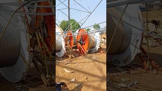 765 kv pulling tensioner machine viralvideo trending 1millone 1trillionviews trending [upl. by Brittne]