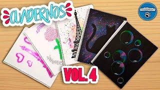 DIY  5 Ideas para Forrar y Decorar tus Cuadernos VOL 4  FÁCIL  PumitaNegraArt [upl. by Marasco376]