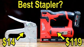 Best Stapler Milwaukee vs Ryobi Arrow DeWalt Makita Bauer Stanley Workpro Citadel Bielmeier [upl. by Zacharia]