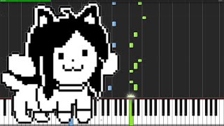 Temmie Village  Undertale Piano Tutorial Synthesia [upl. by Crescantia361]