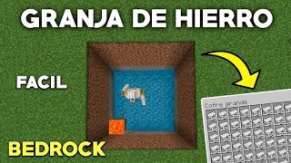 GRANJA DE HIERRO PARA MINECRAFT BEDROCK 12140 [upl. by Patti]