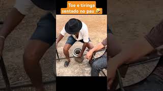 Toe e tiringa sentado no pau 🤣🤣 tiringa tiringaecharlles humor comedia chacara [upl. by Ybur]