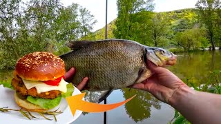 Fischburger mit Brassen aus dem Rhein zubereiten [upl. by Asiul]