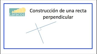 Como construir una recta perpendicular a otra si tienes un punto [upl. by Ihsorih]