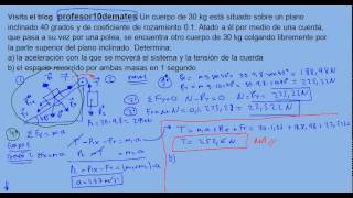 Planos inclinados y poleas ejercicios exámenes parte 2 [upl. by Peti680]