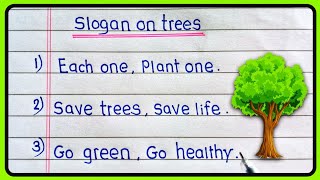 Slogan on Trees  Slogan on Save Trees  10 Slogans on Trees in English [upl. by Ioab]