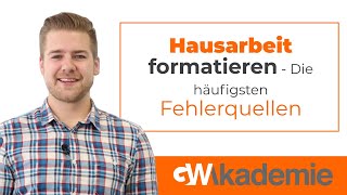 Hausarbeit formatieren  Die häufigsten Fehlerquellen • GWritersde [upl. by Darleen678]