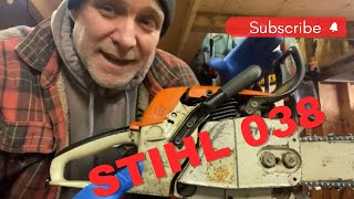 Carb Change On ￼A Stihl 038 AV Super [upl. by Omrellig]