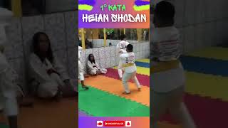 Apresentação do Kata Heian Shodan Exame de Faixa Do Amarelo ao Vermelho [upl. by Laet]