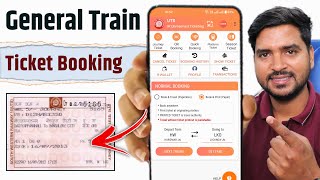 General Ticket Kaise Book Kare  How to Book General Train Ticket Online 2024  UTS Ticket Booking [upl. by Sukramed]