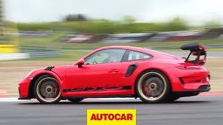 Porsche 911 GT3 RS 2018 review  513bhp roadgoing racer tested  Autocar [upl. by Hayarahs]