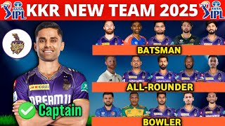 IPL 2025  Kolkata Knight Riders Full Squad  KKR New Squad 2025  KKR Team Players List 2025 [upl. by Enilrad411]