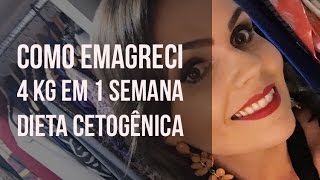 Dieta Cetogênica  Como Emagreci 4 kg em 1 semana [upl. by Adidnere]