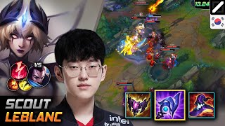 Scout LeBlanc Mid Build Ludens Tempest Electrocute  LOL KR Master Patch 1324 [upl. by Llevra]