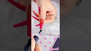 Glitter nails 💅❤️nails nailart ytshortsindia [upl. by Grayce]