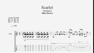 Mike Dawes  Scarlet Periphery  Solo Guitar  TAB [upl. by Enialed]