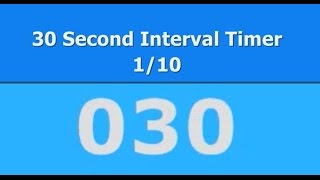 30 Second interval countdown timer 5 minutes total [upl. by Areis]